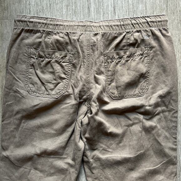 Eddie Bauer Taupe Linen/Cotton Drawstring Waist Lightweight Pants Size Small - Picture 8 of 11